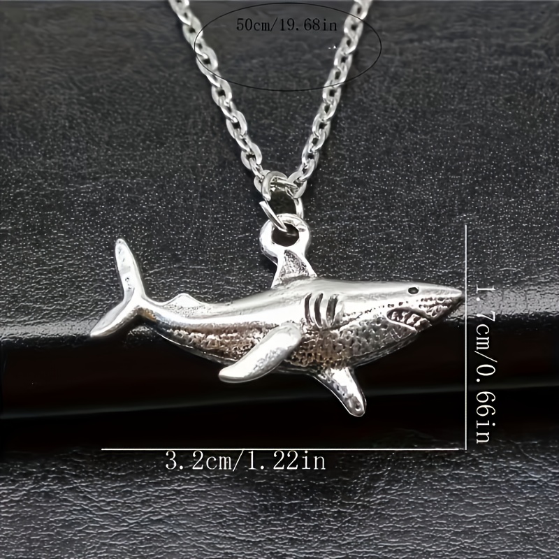 Creative Hip Hop Animal Ocean Shark Necklace & Earrings Set